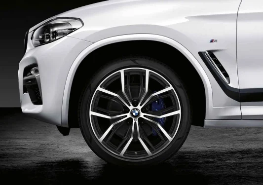 BMW Alufelge V-Speiche 759i bicolor (orbitgrey / glanzgedreht) 20 Zoll Vorderachse