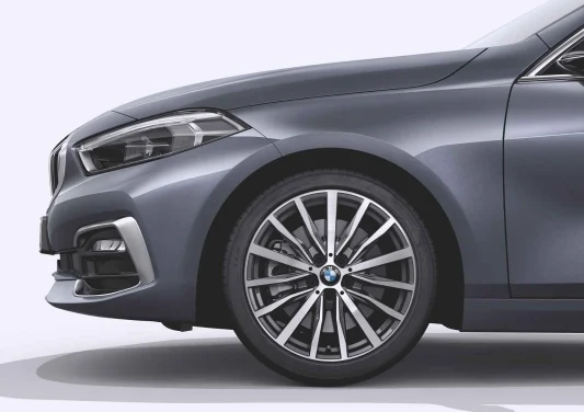 BMW Alufelge Vielspeiche 488 bicolor (orbitgrey / glanzgedreht) 8J x 18 ET 57 Vorderachse / Hinterachse 1er F40