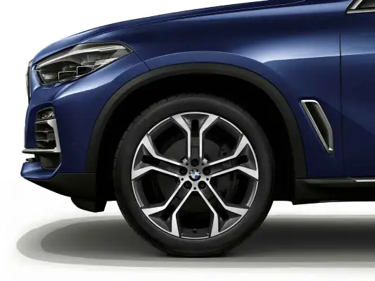 BMW Alufelge Y-Speiche 744 bicolor (orbitgrey / glanzgedreht) 9,5