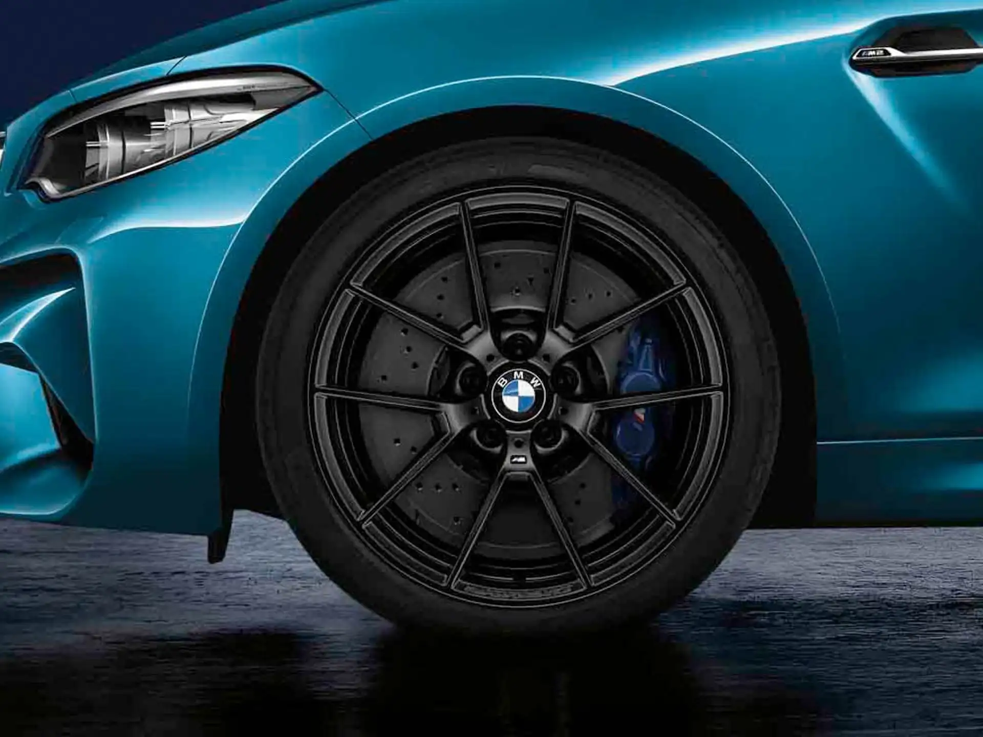 BMW Alufelge M Performance Y-Speiche 763 schwarz matt 9J x 19 ET 29 Vorderachse M2 F87 M3 F80 M4 F82 F83