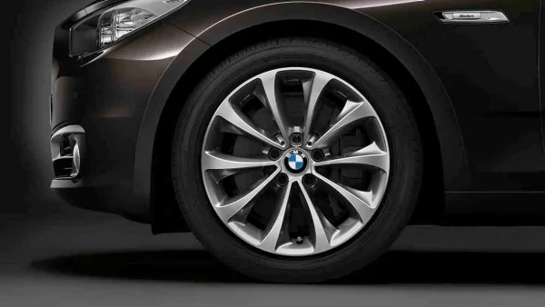 BMW Alufelgen Turbinenstyling 452 silber/glanzgedreht 9,5Jx19 ET39 5er F07 GT 7er F01/F02/F04