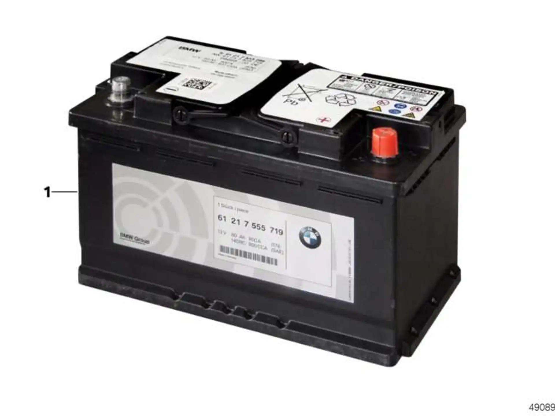 Original BMW Lithium-Ionen Starterbatterie 69AH