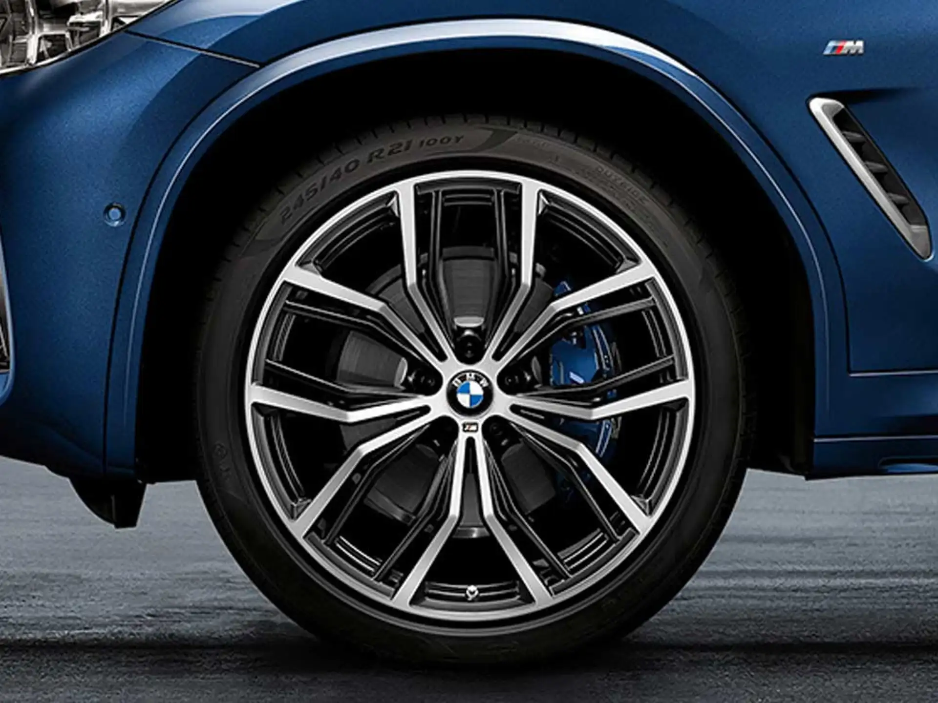 BMW Sommerkompletträder M Performance Y-Speiche 701M bicolor (jetblack matt/hochglanzpoliert) 21 Zoll RDCi X3 G01 X4 G02 Bridgestone (Mischbereifung)