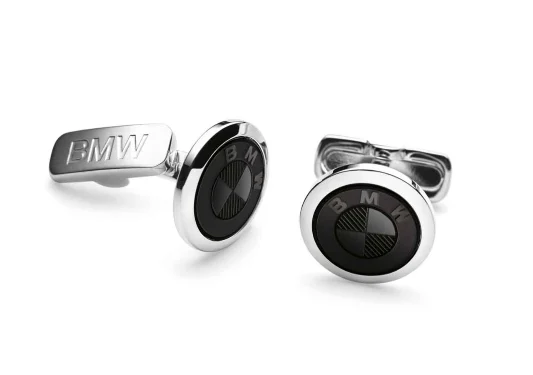 BMW Iconic Manschettenknöpfe schwarz/silber