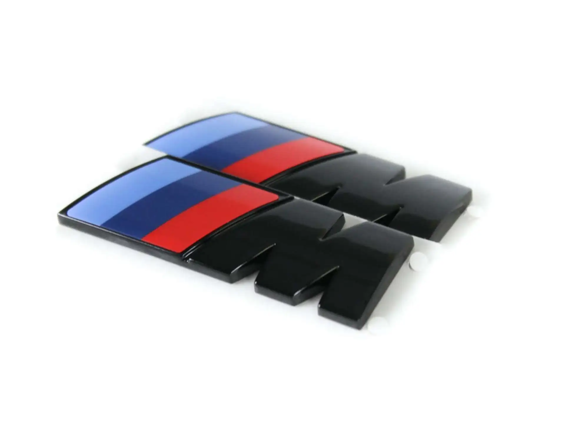 BMW M Logos (2 Stück) schwarz hochglänzend für Kotflügel 45mm x 15mm 1er F40 2er F44 3er G20 G21 X3 G01 X4 G02 Z4 G29