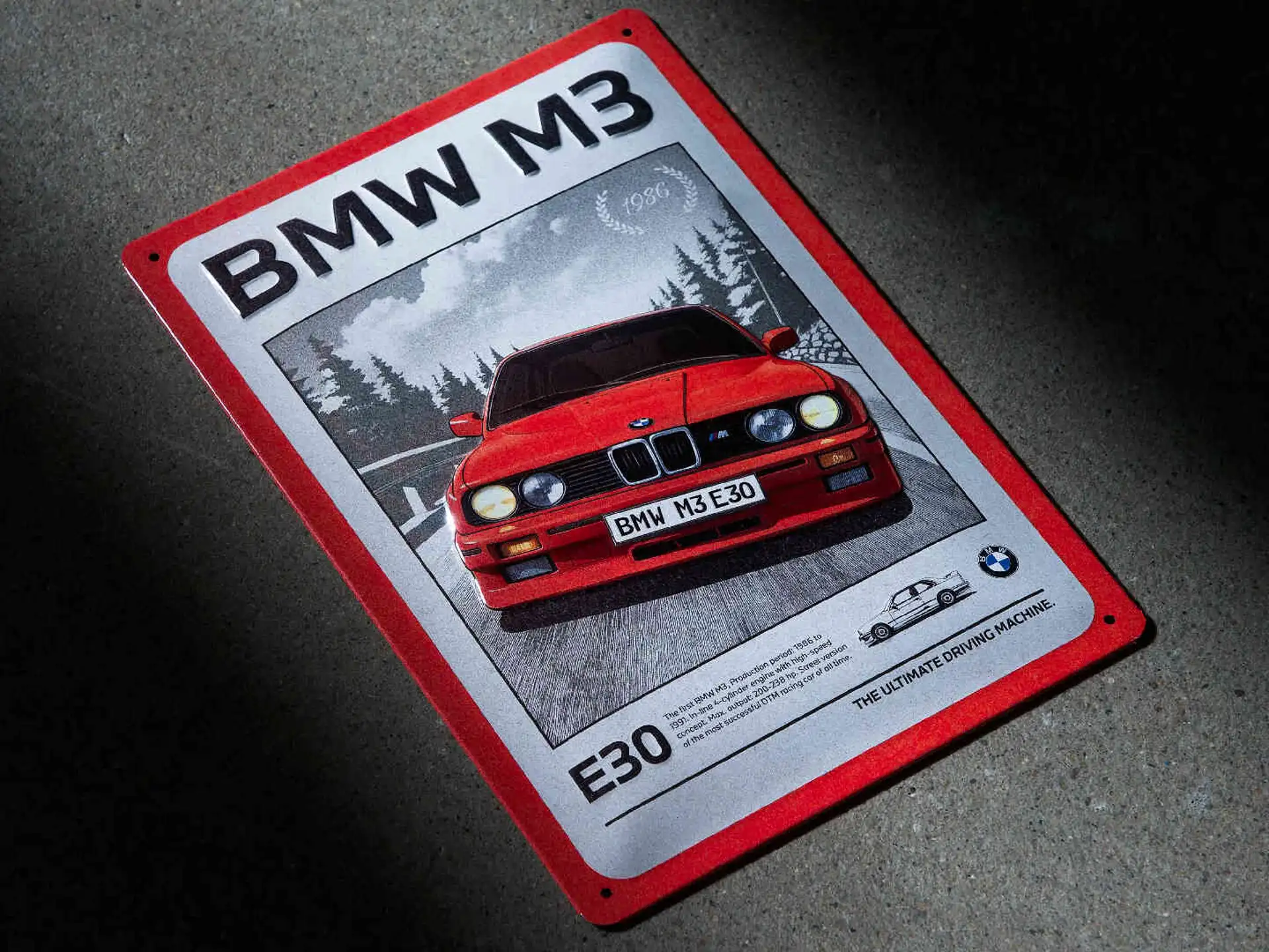 BMW M M3 Blechschild E30 - 80235BA3DB9