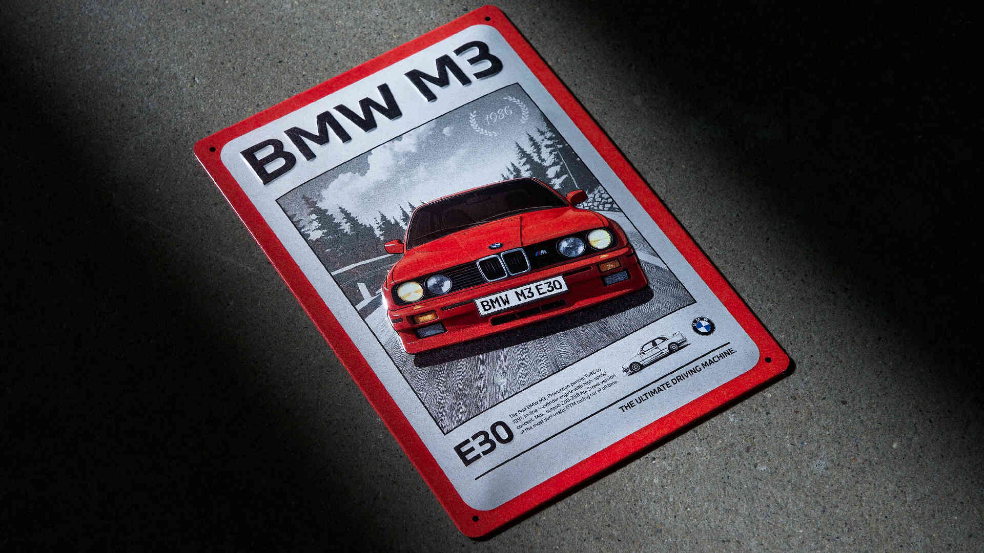 BMW M M3 Blechschild E30 - 80235BA3DB9