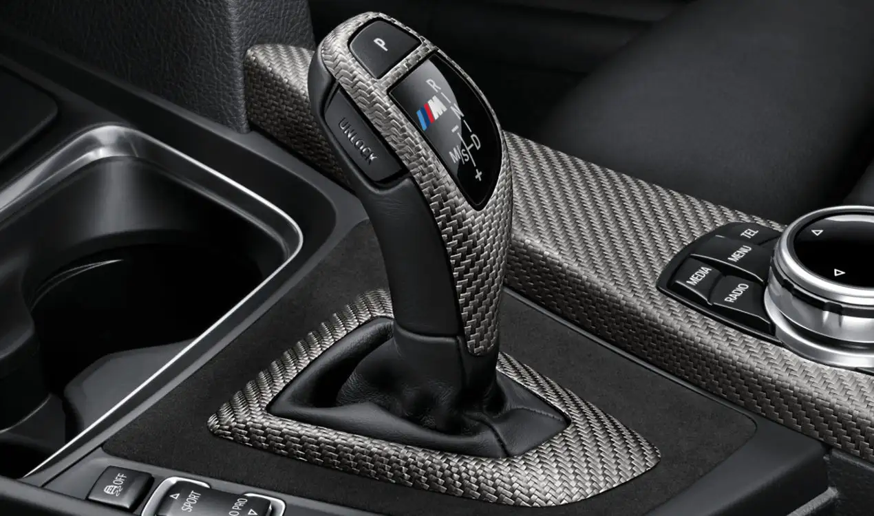 BMW M Performance carbon/Alcantara consolelijst · F30 / F31 / F32 / F33 / F36