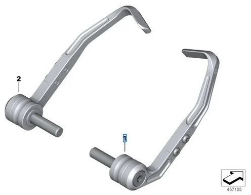 BMW Motorrad Handbremshebelprotektor silber / schwarz
