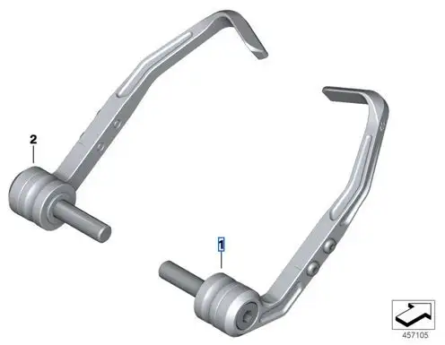 BMW Motorrad Handbremshebelprotektor silber / schwarz - K67