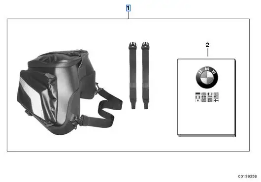 BMW Motorrad Hecktasche schwarz - K42 K46