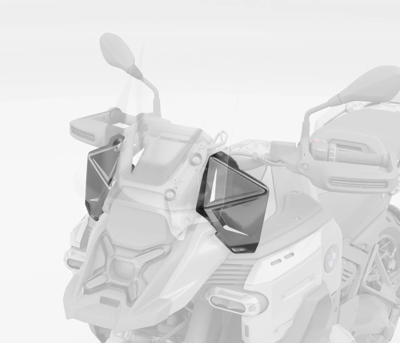 BMW Motorrad Cockpitverkleidung Windabweiser Schwarz Rechts für R 1300 GS Adventure