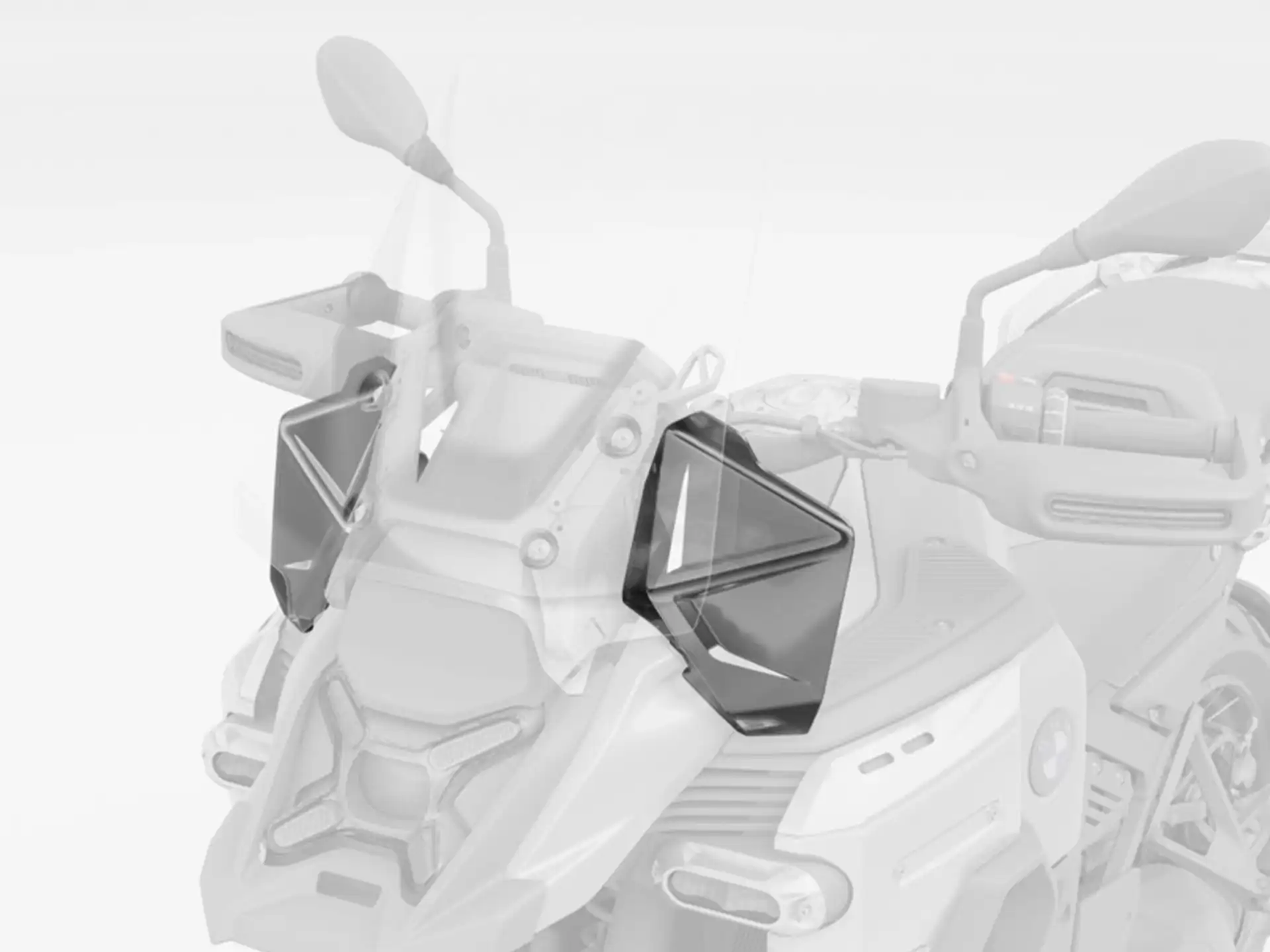 BMW Motorrad Cockpitverkleidung Windabweiser Schwarz Rechts für R 1300 GS Adventure