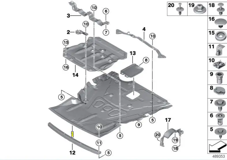 BMW Motorraumabschirmung F20 F21 F22 F23 F30 F31 F32 F33 F34 F36