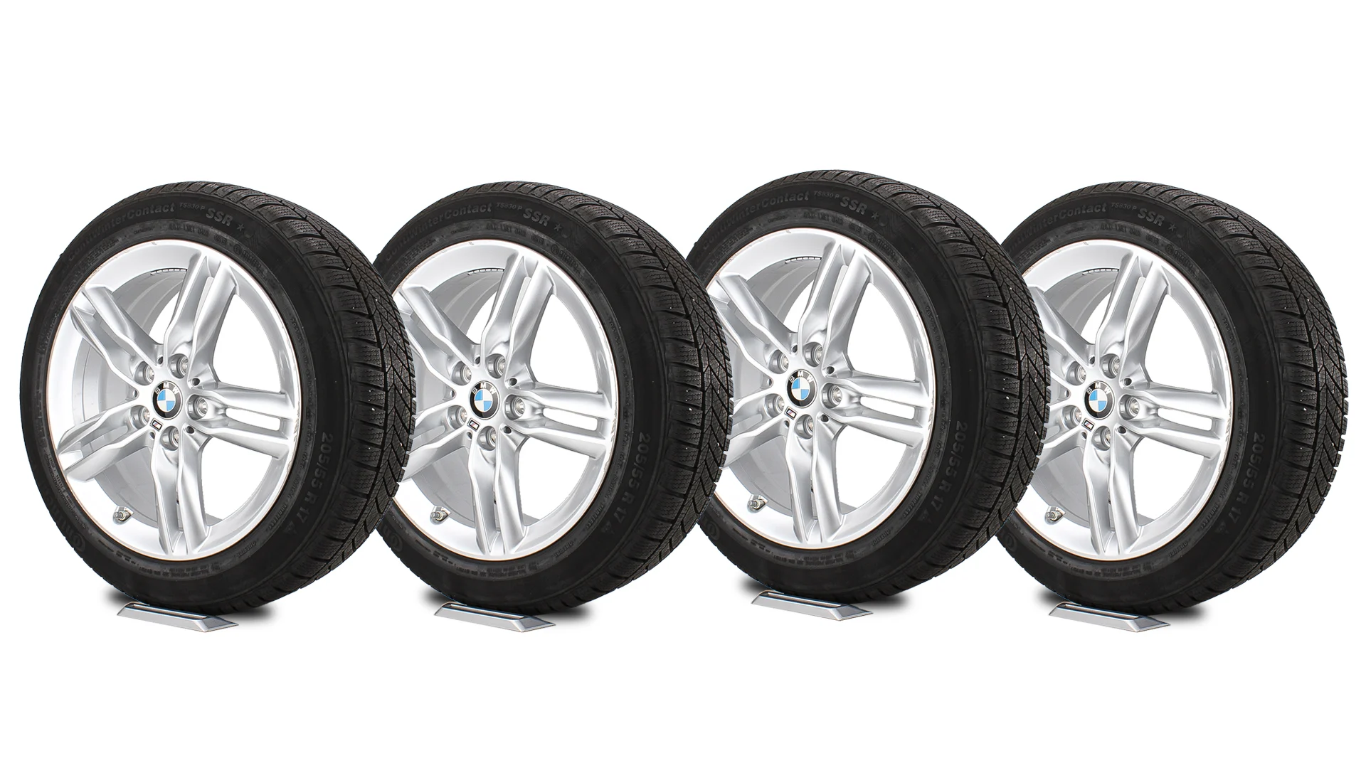 BMW Winterkompletträder 2er F45 F46 17 Zoll Styling 483 M Doppelspeiche silber