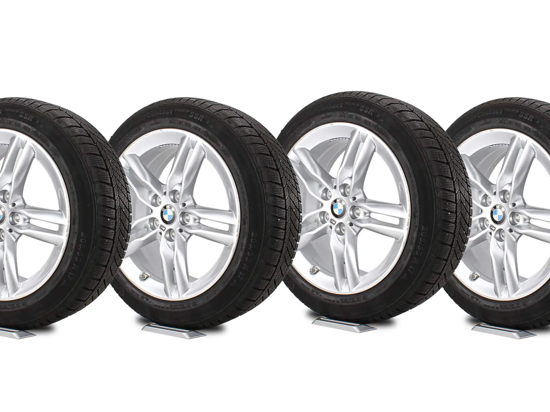 BMW Winterkompletträder 2er F45 F46 17 Zoll Styling 483 M Doppelspeiche silber