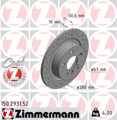 ZIMMERMANN Bremsscheibe IZIN150293152