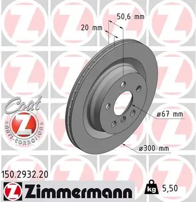 ZIMMERMANN Bremsscheibe IZIN150293220