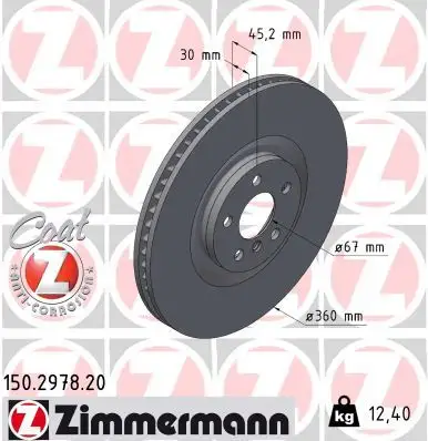 ZIMMERMANN Bremsscheibe IZIN150297820