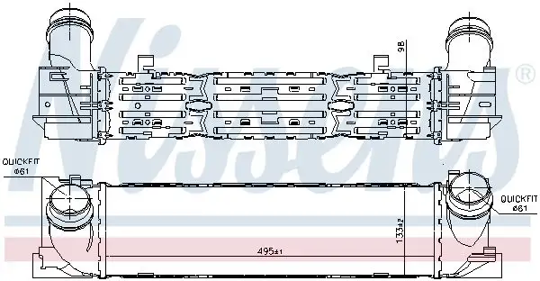 NISSENS Ladeluftkühler INIS96450