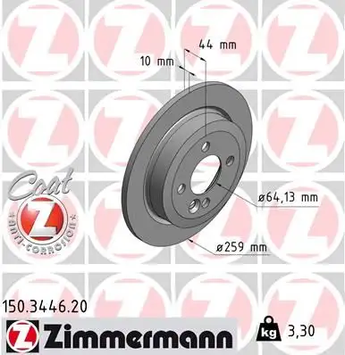ZIMMERMANN Bremsscheibe IZIN150344620