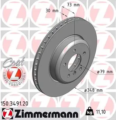 ZIMMERMANN Bremsscheibe IZIN150349120