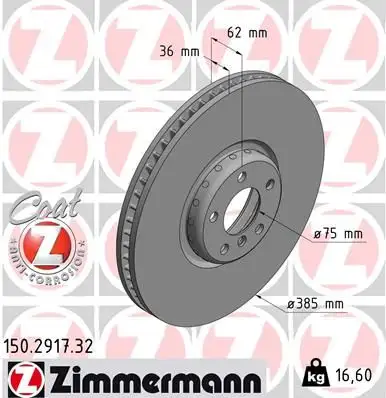 ZIMMERMANN Bremsscheibe IZIN150291732
