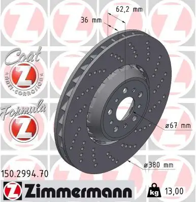 ZIMMERMANN Bremsscheibe 4250238790990