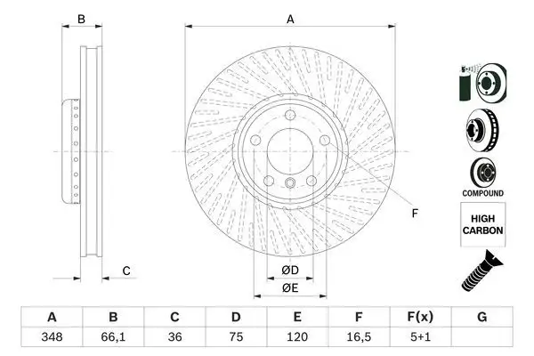 BOSCH Bremsscheibe IBOH0986479E18