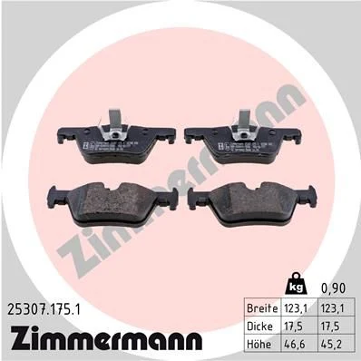 ZIMMERMANN Bremsbelagsatz, Scheibenbremse IZIN253071751