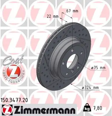 ZIMMERMANN Bremsscheibe IZIN150347720
