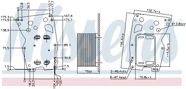 NISSENS Ölkühler, Motoröl INIS90902