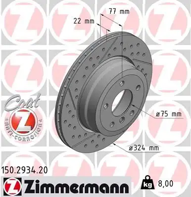 ZIMMERMANN Bremsscheibe IZIN150293420