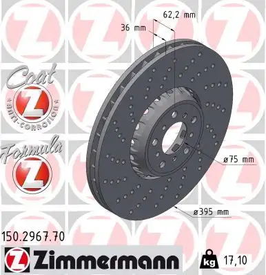 ZIMMERMANN Bremsscheibe 4250238782827