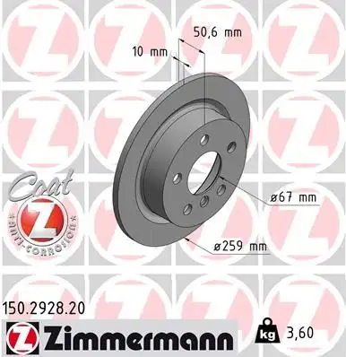 ZIMMERMANN Bremsscheibe IZIN150292820
