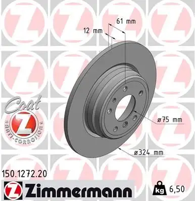 ZIMMERMANN Bremsscheibe IZIN150127220