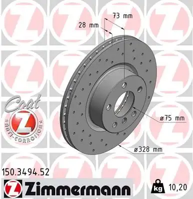 ZIMMERMANN Bremsscheibe IZIN150349452