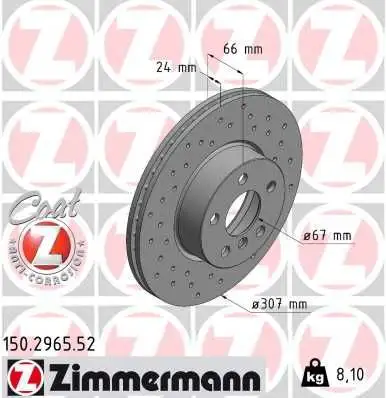 ZIMMERMANN Bremsscheibe IZIN150296552