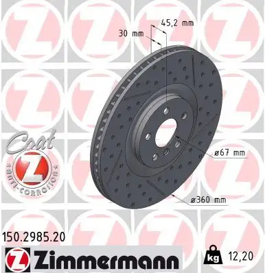 ZIMMERMANN Bremsscheibe 4250238790525