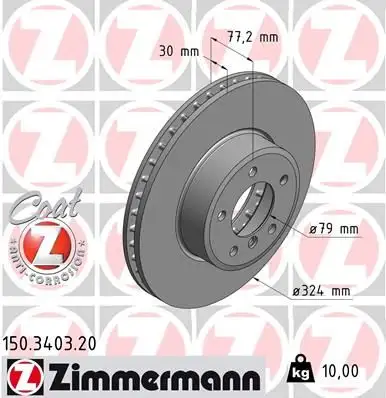 ZIMMERMANN Bremsscheibe IZIN150340320