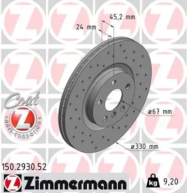 ZIMMERMANN Bremsscheibe IZIN150293052