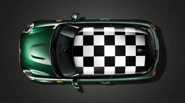 MINI Dachdekor Chequered Flag schwarz - F55