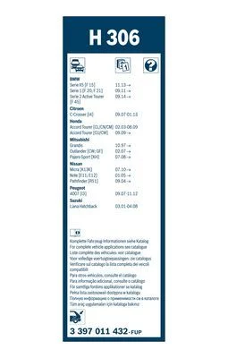 BOSCH Wischblatt IBOH3397011432