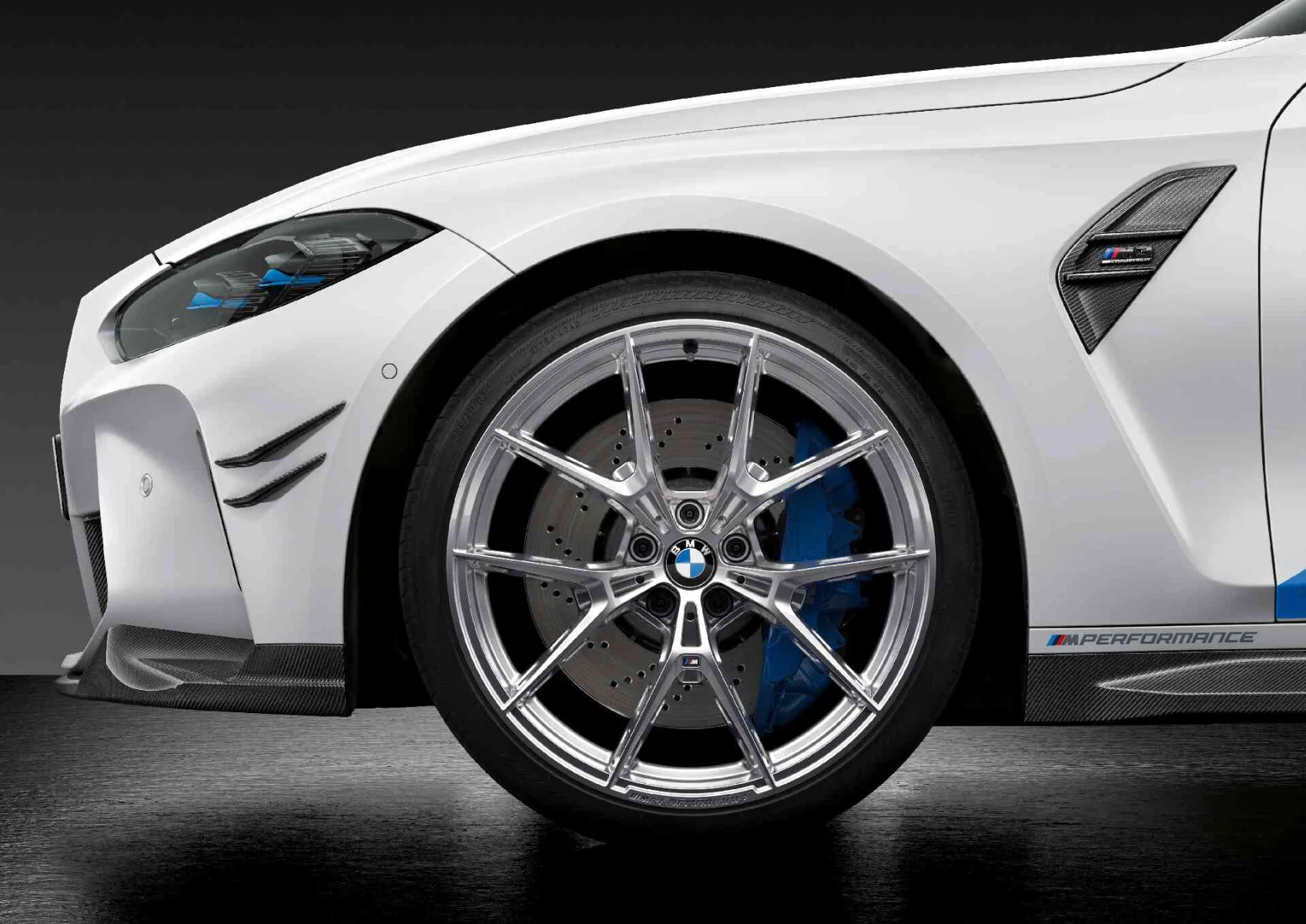BMW Sommerkompletträder M Performance Y-Speiche 1063M refined silber 20/21 Zoll RDCi M2 G87 M3 G80 M4 G82 G83 Michelin (Mischbereifung)