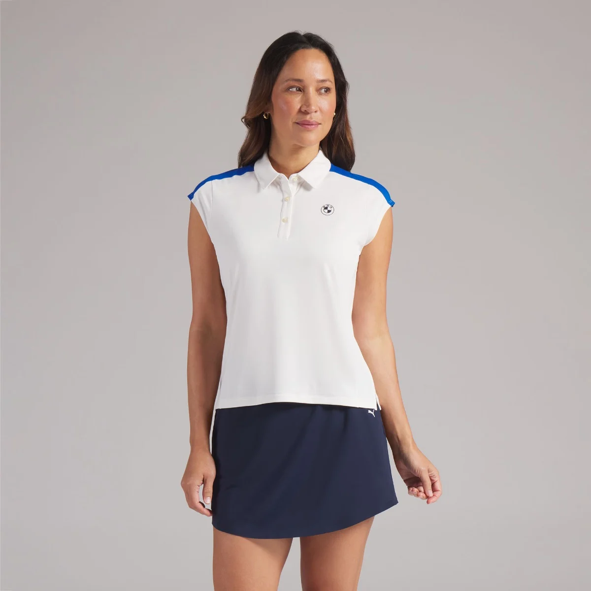 BMW Blocked SS Poloshirt Damen warmweiß