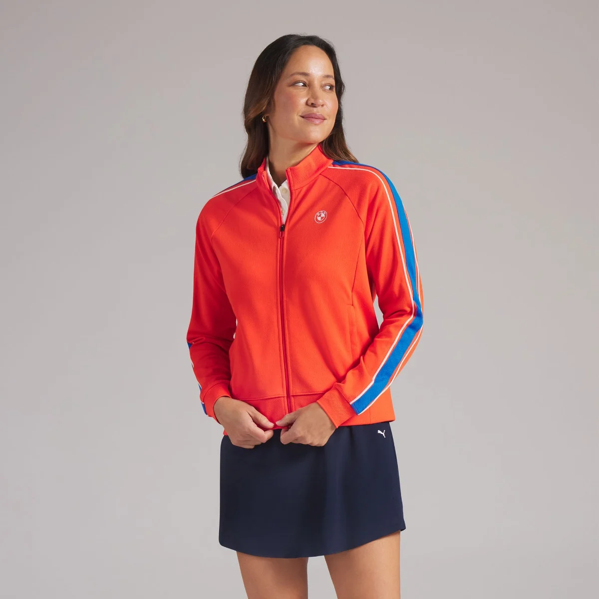 BMW T7 Jacke Damen dunkles orange