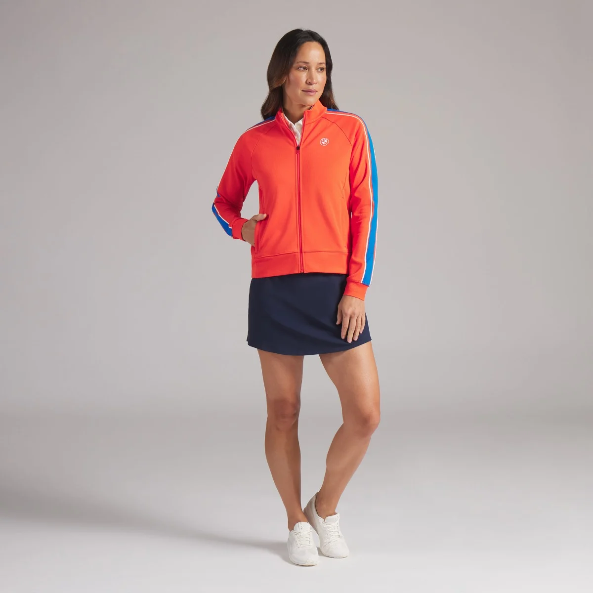 BMW T7 Jacke Damen dunkles orange