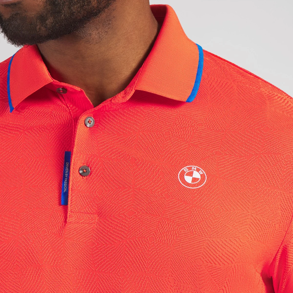 BMW Twisted Diamond Poloshirt Herren dunkles orange
