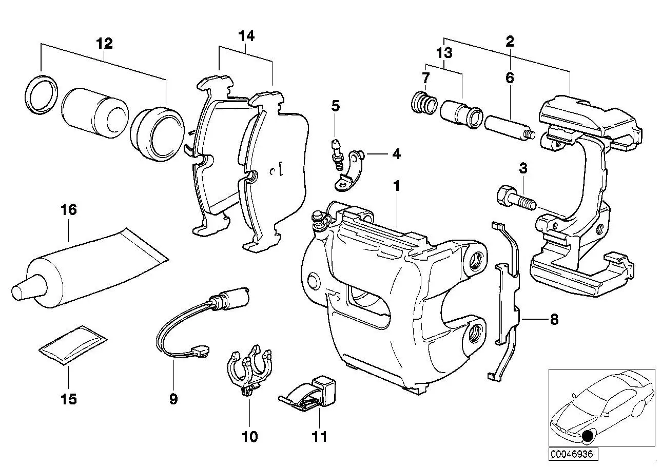 BMW Bremsträger 34111160327 - Bildposition 02