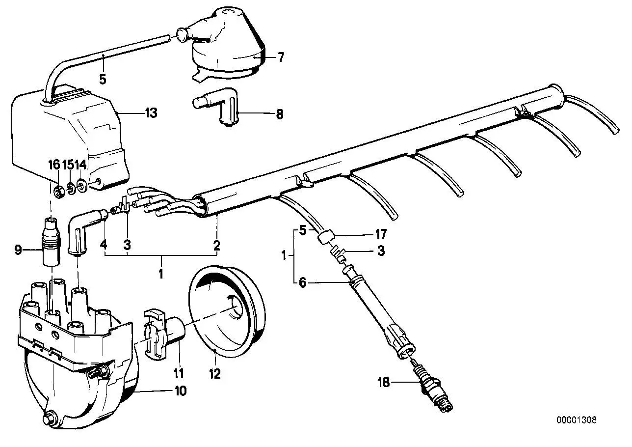 BMW Zündkabelbaum E23 E24 12121279550